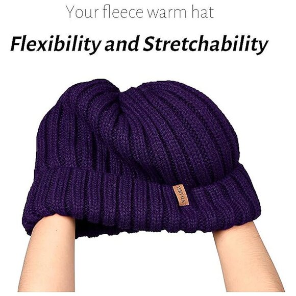 Winter Hats for Women Deep Purple - Picture 2 of 8